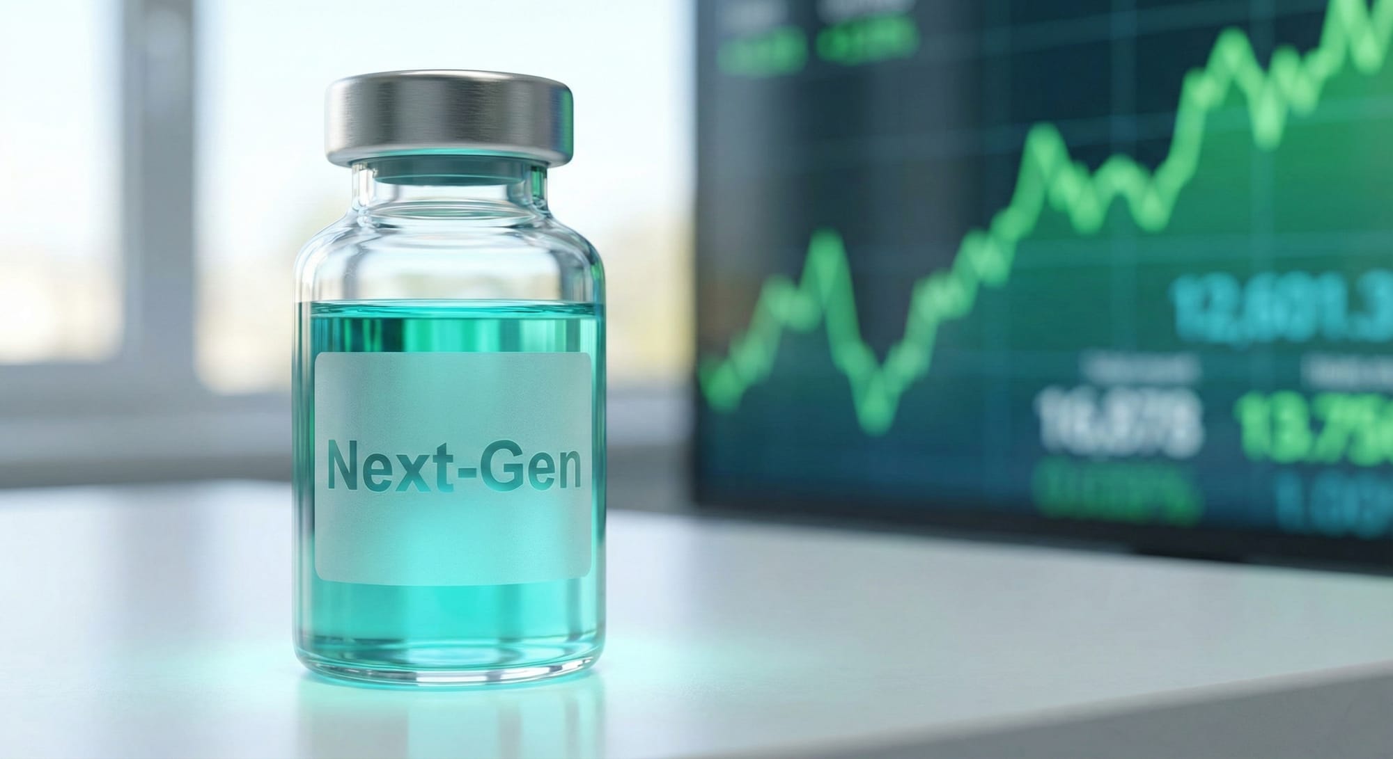 Viking Therapeutics (VKTX) Phase 2 clinical data visualization showing VK2735 achieved 12.2% mean weight loss over 13 weeks compared to placebo.